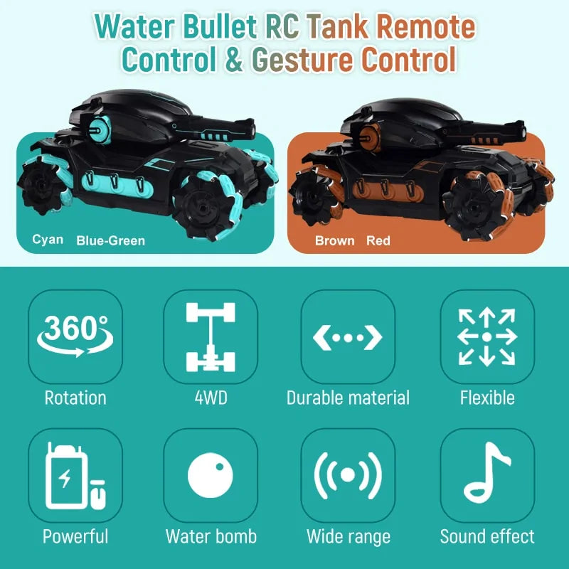 Tank RC Toy Water Bomb Shooting