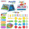 3D Mosaic Puzzle Building Bricks with Drilling Screw Toys for Children